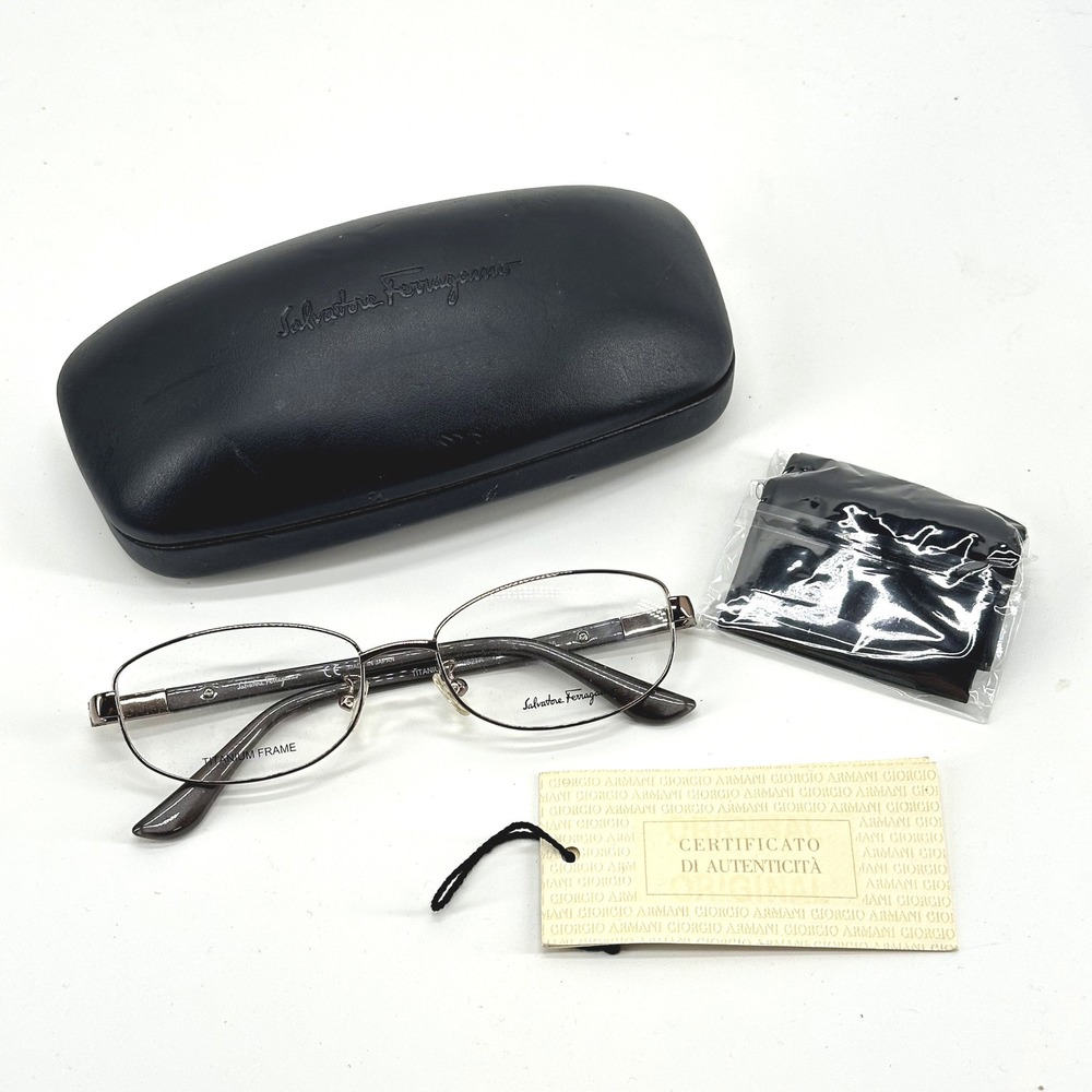 Salvatore‎ Ferragamo Eyeglasses Women 52-16-135 Brown FE2521A Titanium Japan NEW
